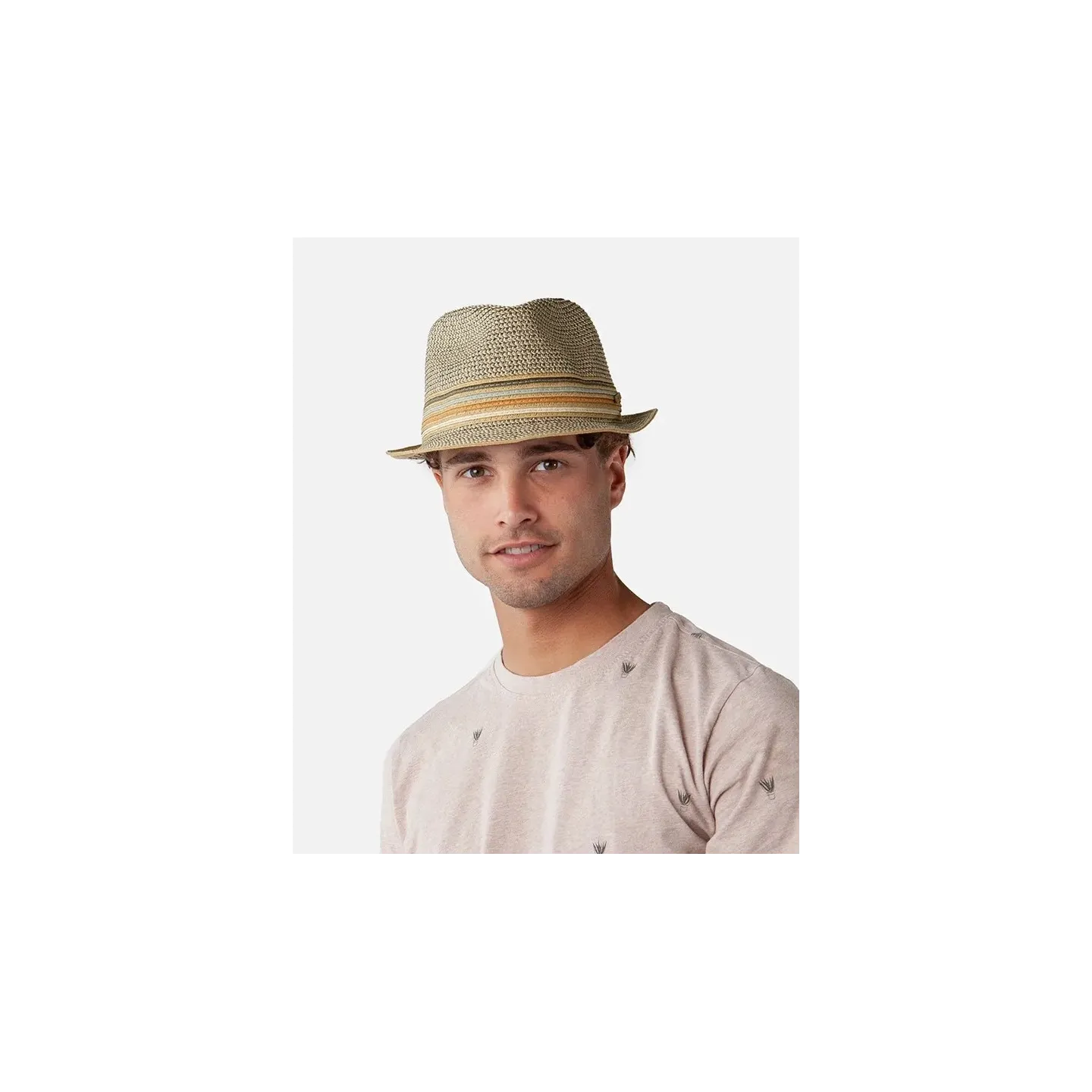 Chapeau Trilby Fluoriet Paille Beige & Kaki - Barts