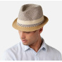 Beige Straw Trilby Hat Fluoriet - Barts