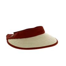 Bauloise Pornichet Visor Cap 8.5 cm - beige / terracotta - Soway Reference: 20292 | Traclet Hat Shop