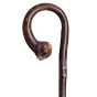Curved Chestnut Wood Hiking Stick Brown - Traclet