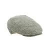 Green Checkered Justin Linen Flat Cap - Traclet - ref 20299