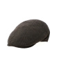 Justin Positano brown linen flat cap