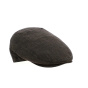 Justin Positano brown linen flat cap