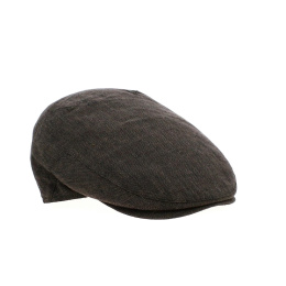 Flat cap justin positiano brown linen