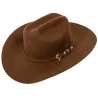 Chapeau Western Cattleman Feutre Laine marron - American Hat makers Reference : 19061 | Chapellerie Traclet