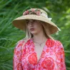 Chapeau abat jour Rose Français Paille Naturelle - Traclet