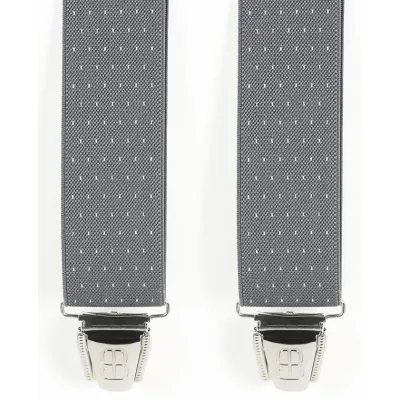 Biclip® Fancy Gray Harness Suspenders - Biclip Reference: 3624 | Chapellerie Traclet