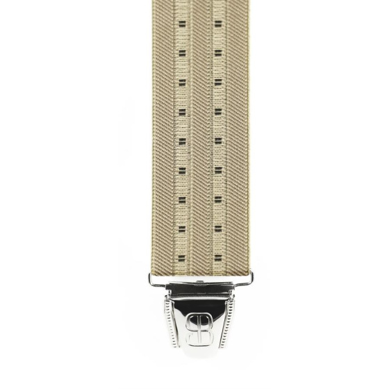 Beige Suspenders with Brown Dots Beige Suspenders with Brown Dots