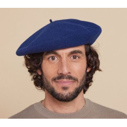 Blue Merino Wool Max Beret - Heritage Laulhère