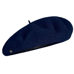 Blue Merino Wool Max Beret - Heritage Laulhère