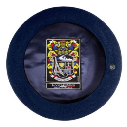 Béret Max Laine Mérinos Bleu - Heritage Laulhère