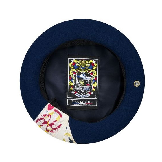 Béret Cartas laine Bleu - Héritage par Laulhère