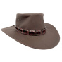 Eureka Brown Leather Hat - Jacaru