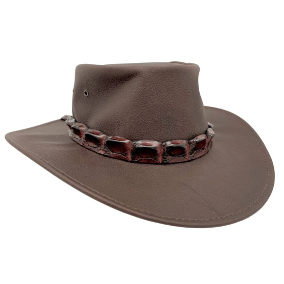 Chapeau Eureka Cuir Marron - Jacaru