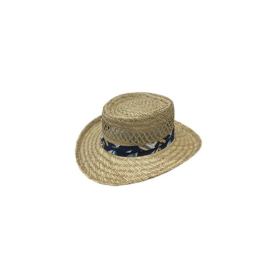 Chapeau Gambler Mulligan Leaf Paille Naturelle - Traclet