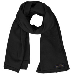 Odei Black Merino Wool Scarf - Heritage by Laulhère