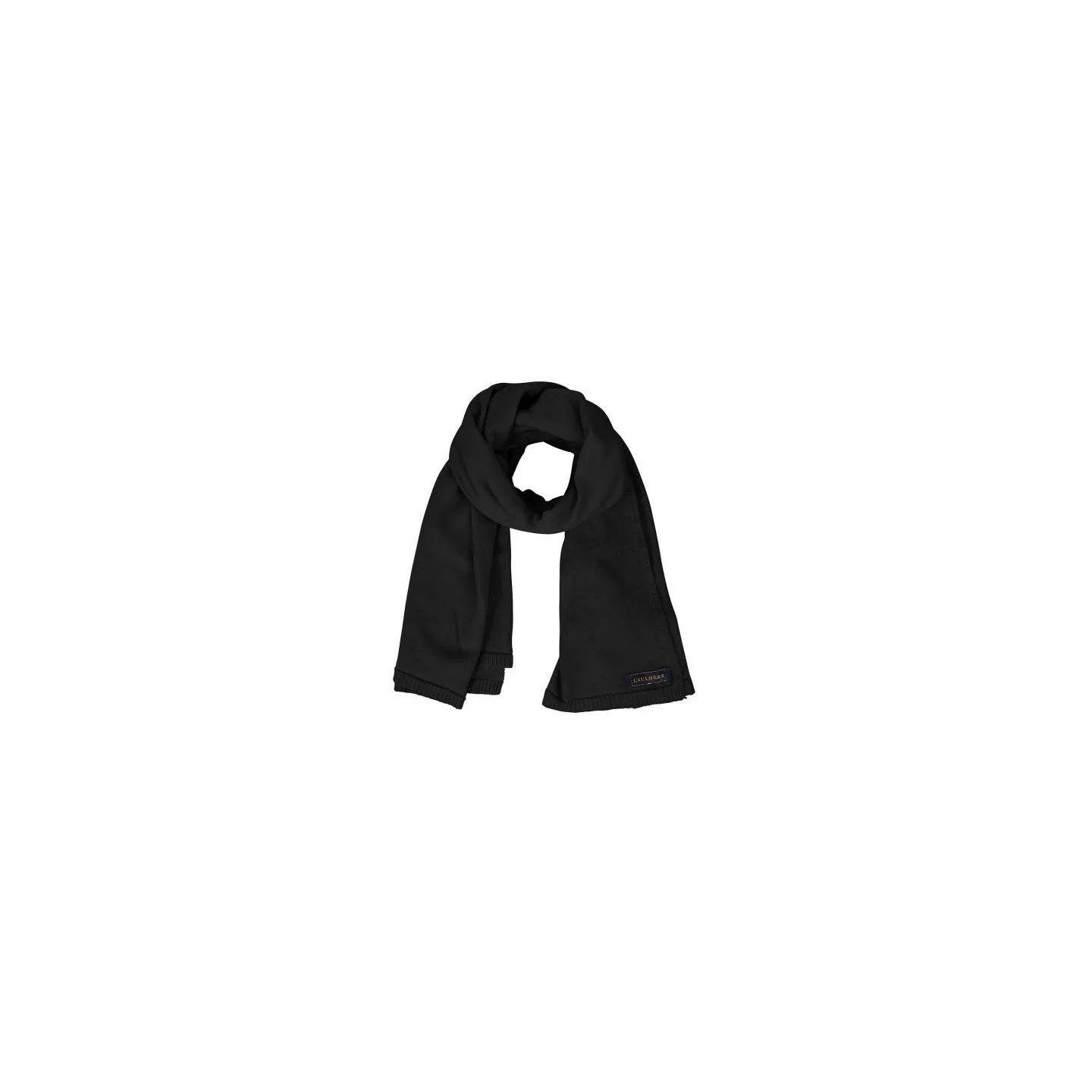 Odei Black Merino Wool Scarf - Heritage by Laulhère Reference: 20358 | Traclet Hat Shop