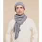 Odei Merino Wool Scarf Gray - Heritage by Laulhère