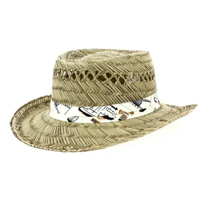 Veracruz straw hat in gambler shape Reference: 4599 | Traclet Hat Shop