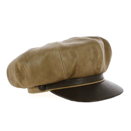 Marlon Brando Leather Newsboy Cap