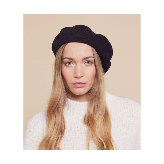 Black Virgin Wool Basque Beret - Heritage by Laulhère