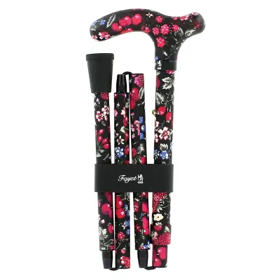 Folding Cane with Fruit Patterns - Fayet Reference: 20387| Chapellerie Traclet