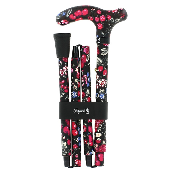 Folding Cane with Fruit Patterns - Fayet