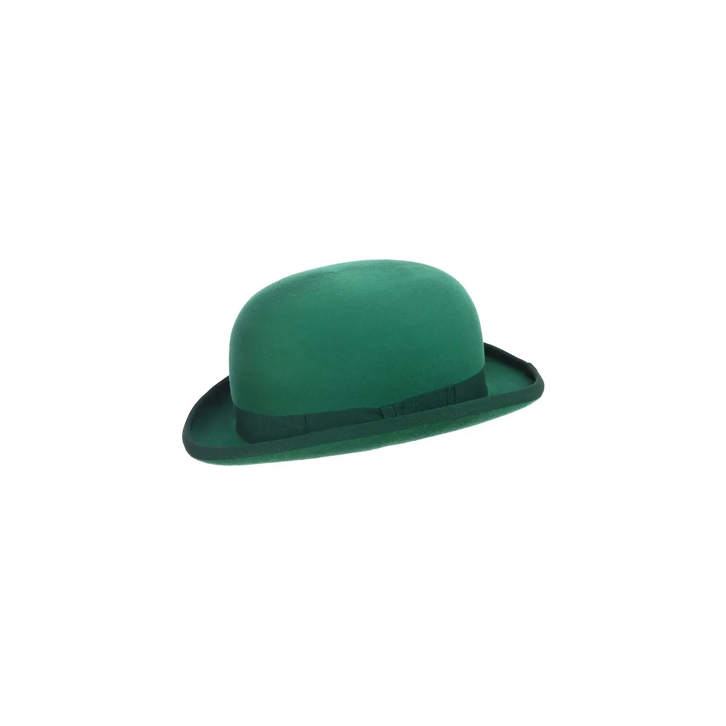 Chapeau Melon Feutre Laine Vert Emeraude - Traclet
