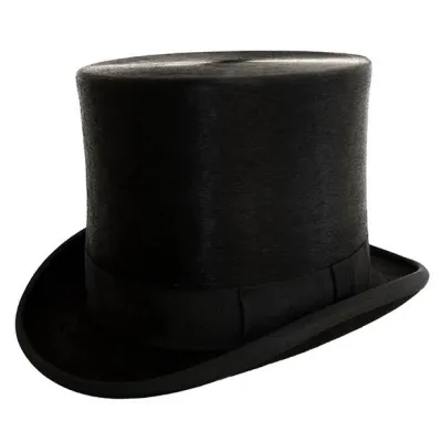 Black Melusine Top Hat - Traclet Reference: 8565 | Traclet Hatmakers