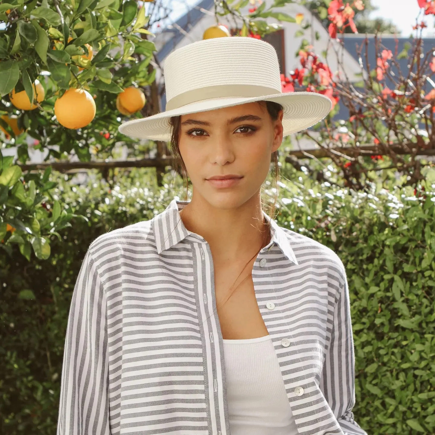 Azur Boater sun protection UPF50+ boater hat - ref 20409