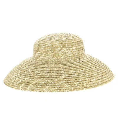 Natural straw lampshade hat ref 20412
