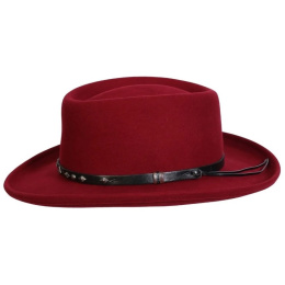 Gambler Hat Felt Wool Bordeaux - Traclet