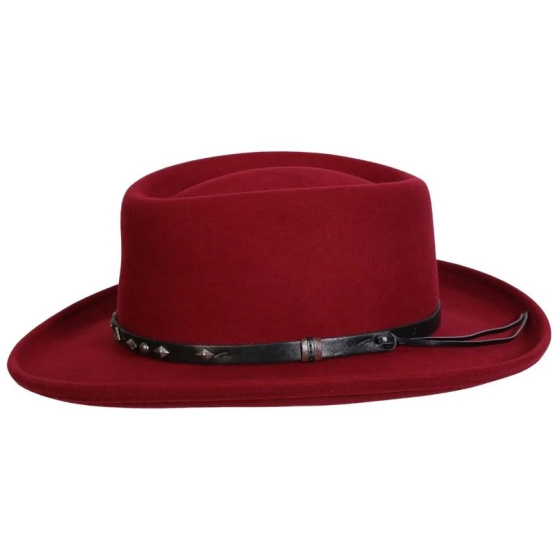 Chapeau Gambler Feutre Laine Bordeaux - Traclet Chapeau Gambler Feutre Laine Bordeaux - Traclet