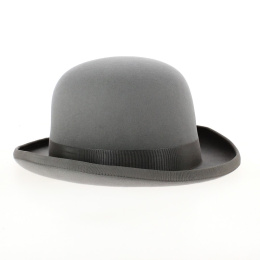 Grey Fur Felt Bowler Hat - Flechet
