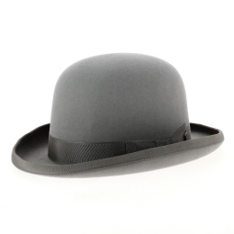 Grey Fur Felt Bowler Hat - Flechet