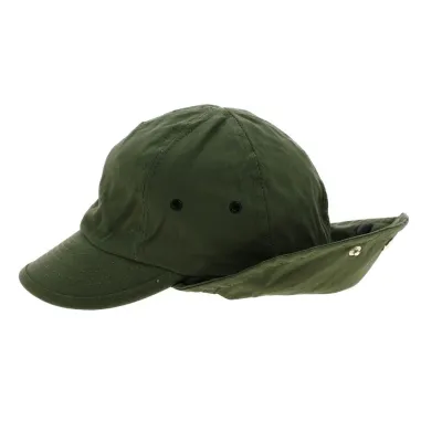 Casquette saharienne coton vert