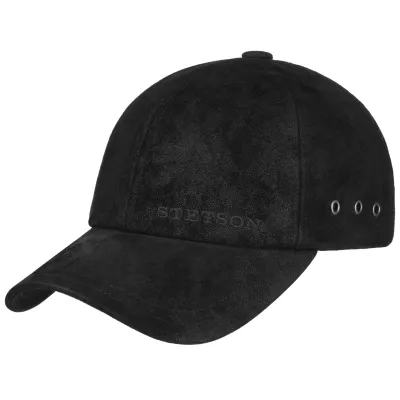 Casquette Baseball Cuir liberty Noir - Stetson - achat casquette cuir Reference : 20446| Chapellerie Traclet
