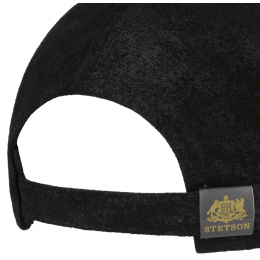 Black Liberty Leather Baseball Cap - Stetson