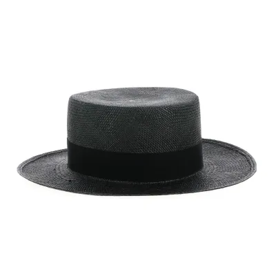 Canotier panama noir - Traclet