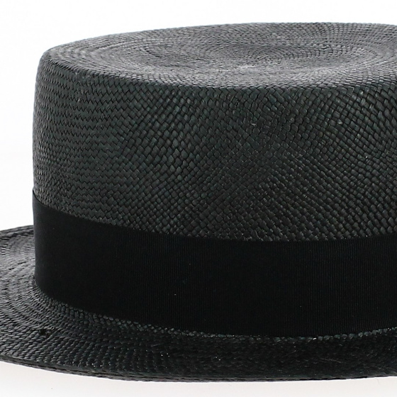 Canotier panama noir - Traclet