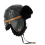 Yukon Black Leather & Rabbit Ushanka - Gena