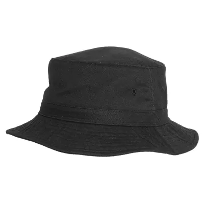 Black Cotton UV Protection Bucket Hat - Traclet