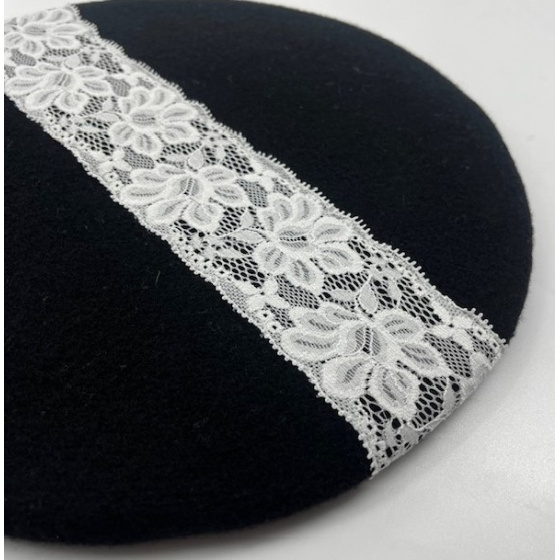 Black Lace Beret - Le Béret Français