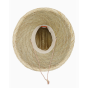 Woven straw lifeguard hat with wide dome-shaped brim
