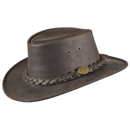 Brown Leather Bushman Hat - Scippis