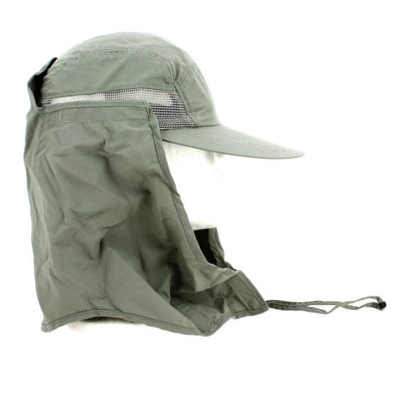 Trek cap with integrated neck cover - coolmax