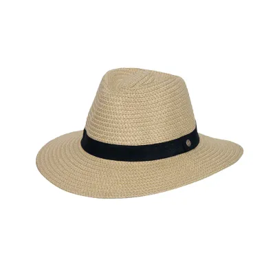 Chapeau braided fedora beige UPF 50+