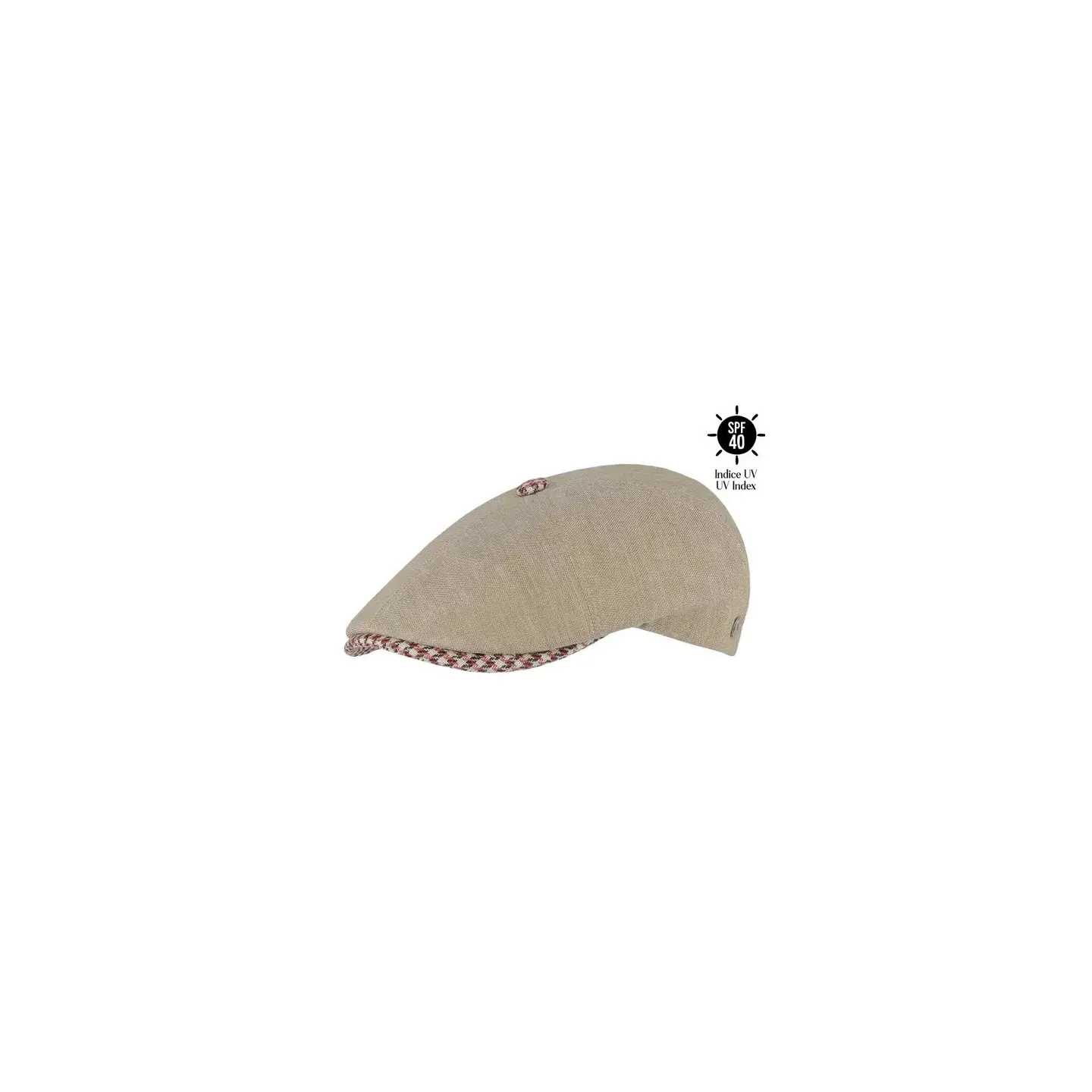 Quimper Flat Cap linen UPF 40+ - Flechet - ref 20107 traclet hat shop