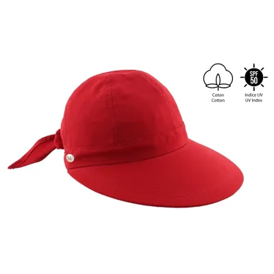 Camila Large Visor Cap - Traclet cotton made in France Reference: 11779 | Traclet Hat Shop