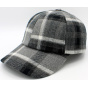 Wool Plaid Strapback Baseball Cap - Traclet
